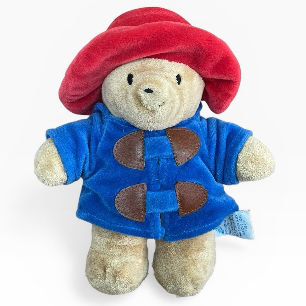 Classic Paddington Bean Bear Toy 8" Plush Rainbow Designs Blue Coat & Red Hat - Picture 5 of 8